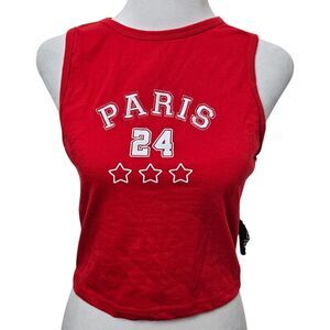 Fourteen Twelve Paris 24 Red Tank Top M